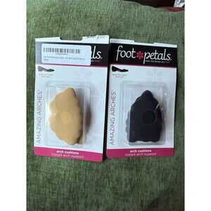 Foot Petals Amazing Arches Shoe Inserts Technogel 2 Pairs: Black Buttercup New